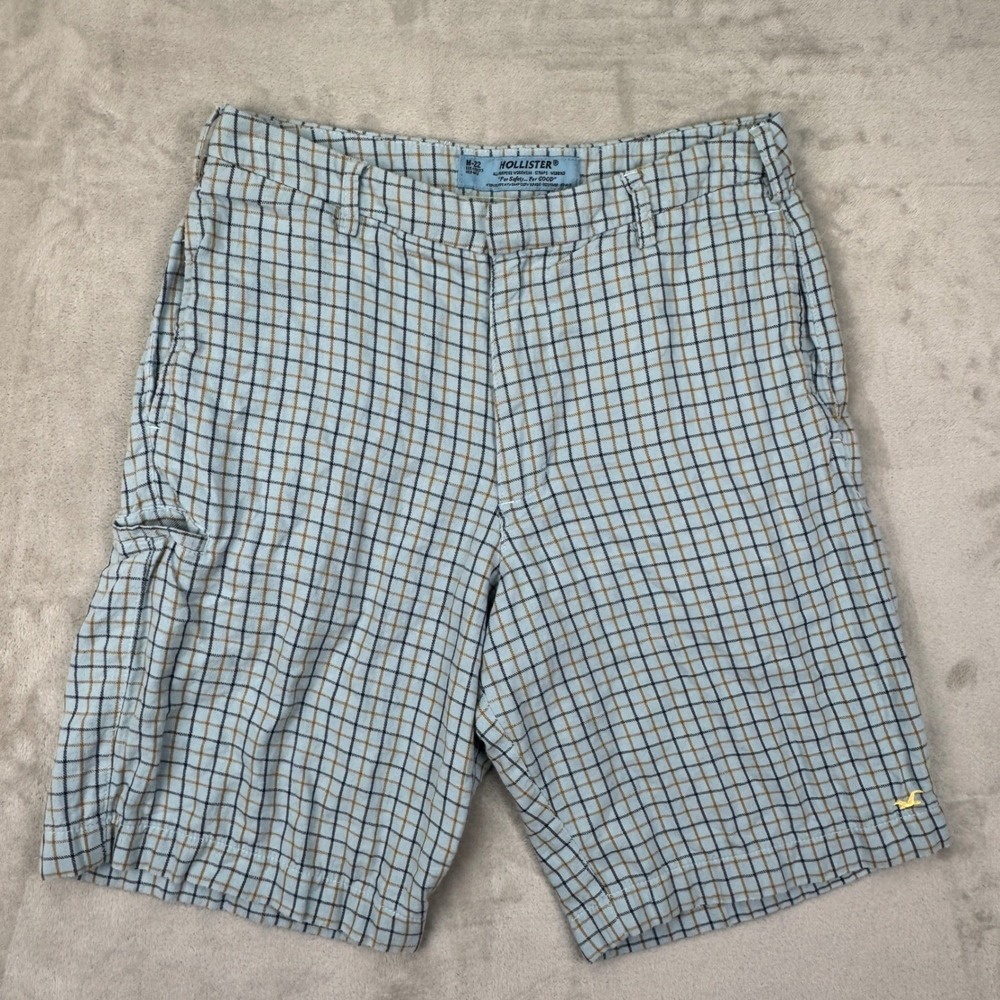 Vintage Hollister Workwear Plaid Shorts Mens 30x22 Surf Skater Cotton 11"